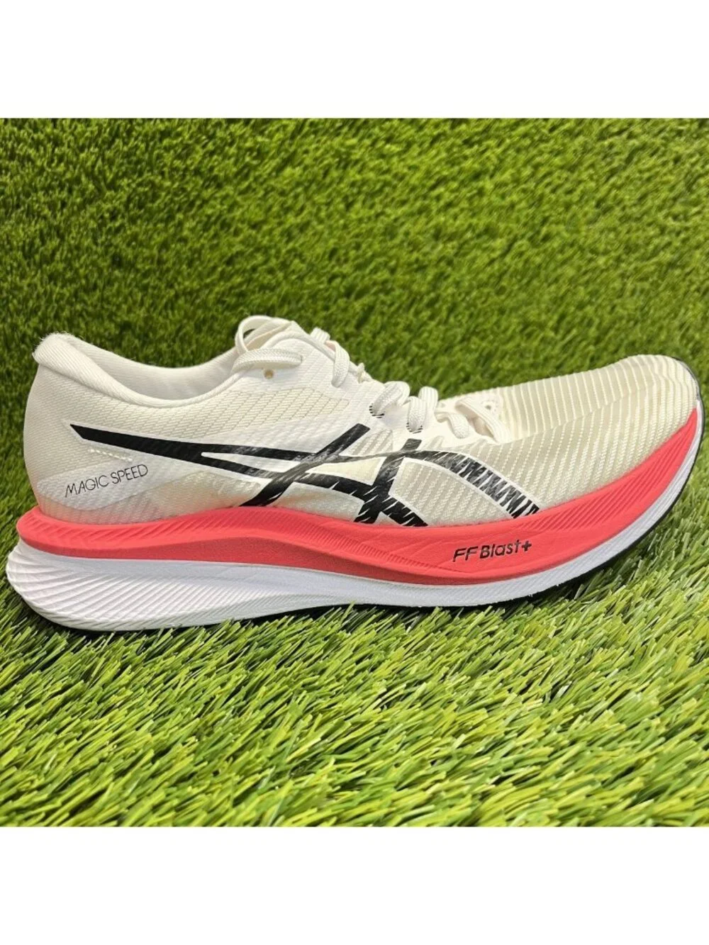 Asics Magic Speed 3 Womens Size 9 White Pink Athletic Running Shoes Sneakers